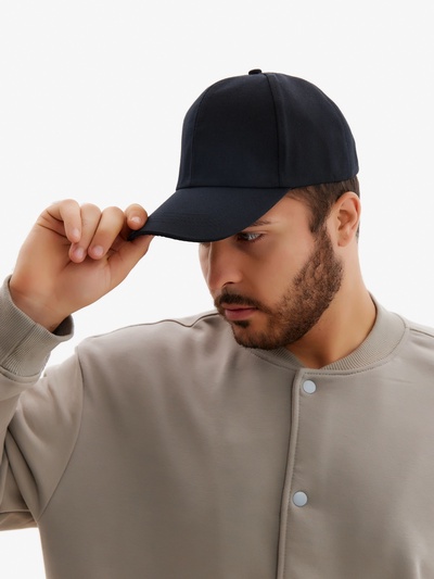 Бейсболка мужская однотонная MINAKU, размер 58, чёрная