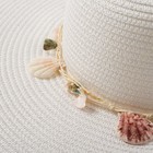 Шляпа женская MINAKU "Морская", размер 56-58, цвет белый - Фото 2