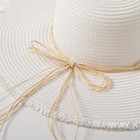 Шляпа женская MINAKU "Морская", размер 56-58, цвет белый - Фото 3