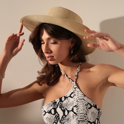Шляпа женская MINAKU "Summer" цвет бежевый, р-р 56-58