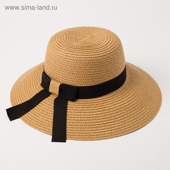 Шляпа женская MINAKU "Summer joy", размер 56-58, цвет коричневый - Фото 1