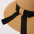 Шляпа женская MINAKU "Summer joy", размер 56-58, цвет коричневый - Фото 2