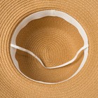 Шляпа женская MINAKU "Summer joy", размер 56-58, цвет коричневый - Фото 3