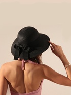 Шляпа женская MINAKU Summer joy с бантом размер 56-58, чёрная - Фото 2