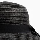 Шляпа женская MINAKU "Summer joy", размер 56-58, цвет черный - Фото 3