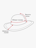 Шляпа женская MINAKU Summer joy с бантом размер 56-58, чёрная - Фото 7