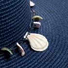 Шляпа женская MINAKU "Ocean", размер 56-58, цвет синий - Фото 5