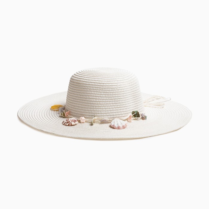 Шляпа женская MINAKU Ocean, размер 56-58, цвет белый