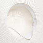 Шляпа женская MINAKU "Ocean", размер 56-58, цвет белый - Фото 6