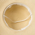 Шляпа женская MINAKU "Beach", размер 56-58, цвет бежевый - Фото 3