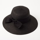 Шляпа женская MINAKU "Beach", размер 56-58, цвет черный - фото 320243059