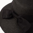 Шляпа женская MINAKU "Beach", размер 56-58, цвет черный - Фото 3