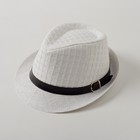 Шляпа мужская MINAKU "Классика", размер 58, цвет белый - фото 11084341