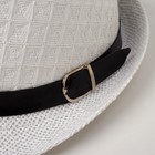 Шляпа мужская MINAKU "Классика", размер 58, цвет белый - Фото 2