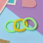 Резинки для волос «Стиль», набор 3 шт., 5.5 см, салатовые, жёлтые - Фото 2