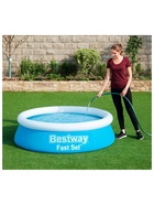 Бассейн надувной Bestway Fast Set 57392, 183×51 см, круглый - Фото 13