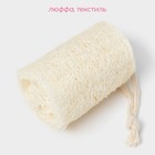 Люффа - мочалка для тела натуральная Доляна, 8×6×6 см, бежевая - Фото 2