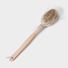 Щётка банная массажная для тела Доляна, с ручкой и массажёром, натуральная щетина - Фото 9