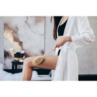 Щётка банная массажная для тела Доляна, с ручкой и массажёром, натуральная щетина - Фото 6