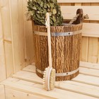 Щётка банная массажная для тела Доляна, с ручкой и массажёром, натуральная щетина - Фото 5