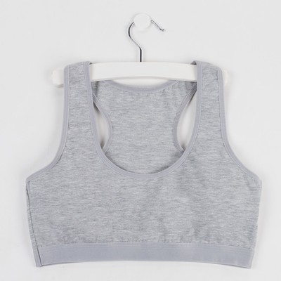 Топ для девочки, цвет серый, рост 152-158 см