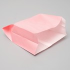 Пакет бумажный фасовочный, розовый,  V-образное дно, 23,9 х 20 х 9 см - Фото 1
