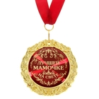 Медаль на открытке «Лучшей мамочке на свете», d=7 см - Фото 3