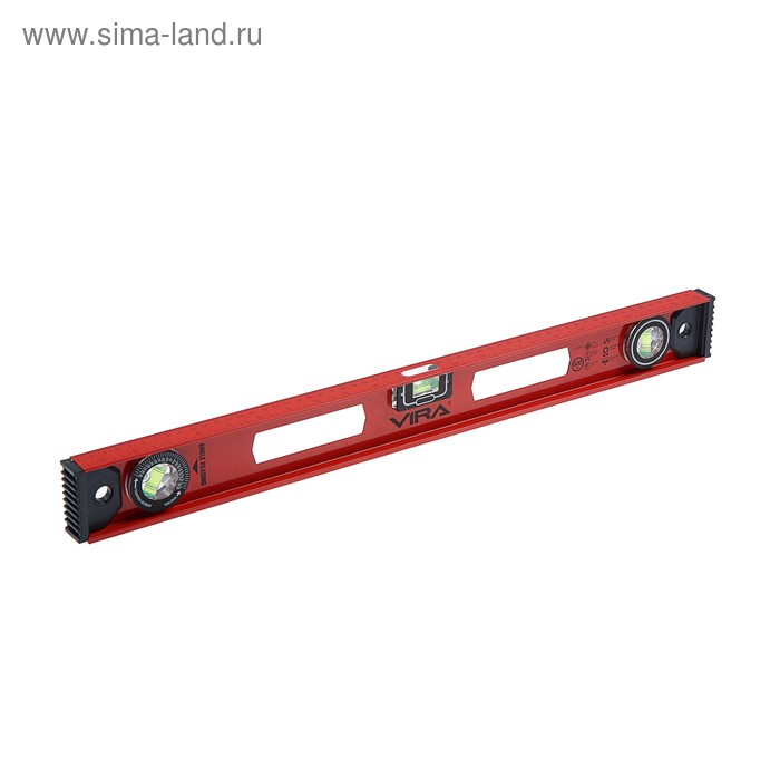 Уровень VIRA 100251, 600 мм, 3 глазка, поворотный глазок, магнитный - Фото 1
