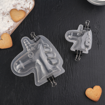 Молды для заливки «Единорог», 2 шт., пластик, прозрачные