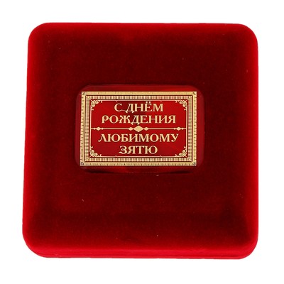 Медаль в бархатной коробке "С Днем рождения, любимый зять"