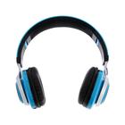 Наушники беспроводные LuazON RX-1 TM-021, накладные, BT 4.2, 250 мАч, LED, FM,microSD,синие - Фото 3