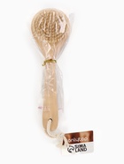 Щётка массажная для тела, из натуральной щетины, круглая, с ручкой, гладкая - Фото 3