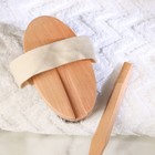 Щётка массажная для тела из натуральной щетины, с ручкой, конский волос, гладкая - Фото 9