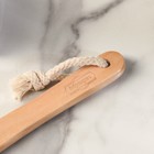 Щётка массажная для тела из натуральной щетины, с ручкой, конский волос, гладкая - Фото 10