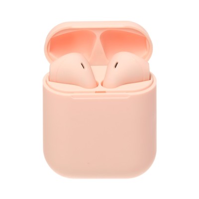 Наушники беспроводные LuazON i12, TWS, BT 5.0, 35/300 мАч, сенсор, матовые, розовые