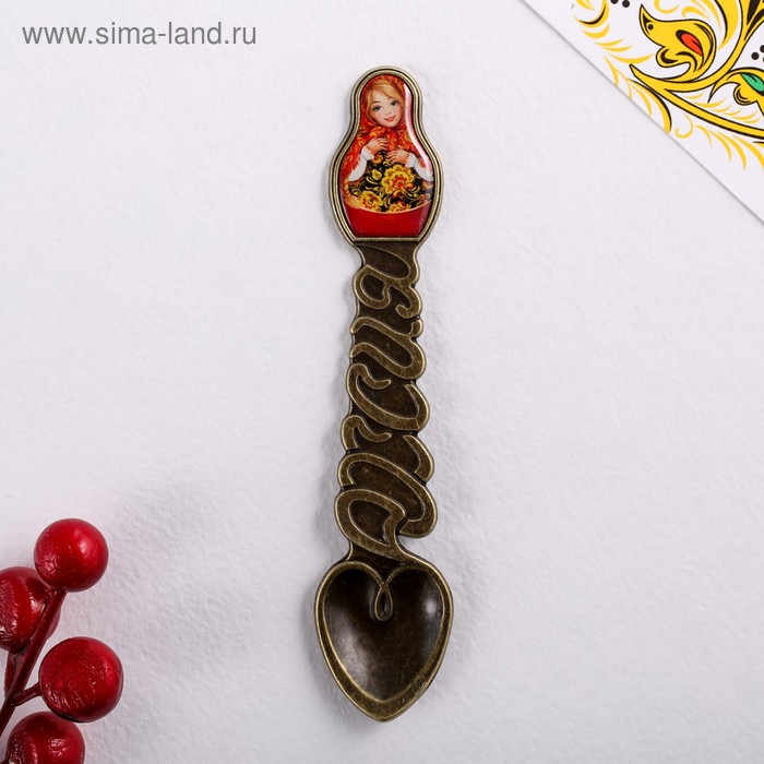 Ложка-матрёшка сувенирная «Русские узоры»
