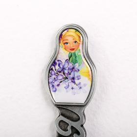 Ложка матрёшка сувенирная «Сирень».