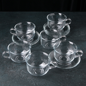 Сервиз чайный на 6 персон «Ташкент», 12 предметов: чашка 290 мл, 6 блюдец