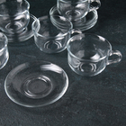 Сервиз чайный стеклянный «Ташкент», 12 предметов: 6 чашек 290 мл, 6 блюдец - Фото 2