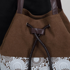 Сумка женская, отдел на стяжке, наружный карман, цвет коричневый - Фото 4