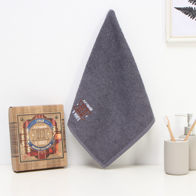 Полотенце махровое «Этель. Лучший дед», 35×50 см, хлопок 100%