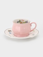 Сервиз кофейный «Сирена», 12 предметов: 6 чашек 100 мл, 6 блюдец 12 см, керамика, розовый - Фото 2