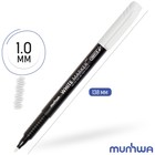 Маркер перманентный MunHwa, 1.0 мм, пулевидный, белый - Фото 5