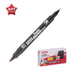 Маркер перманентный 0.7-1.0 мм, Luxor 150, двухсторонний, пулевидный, чёрный - Фото 1