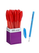 Ручка шариковая LANCER «Полоски», синий стержень, узел 0.5 мм, в дисплее, МИКС - Фото 4