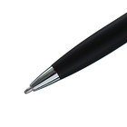 Ручка подарочная шариковая поворотная корпус черный матовый ЛОГО, стержень синий 0,7 мм, металлический корпус - Фото 2