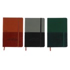 Ежедневник недатированный формат А5,140 листов,клетка,обложка пвх МИКС на резинке,с карманом   45283 - Фото 1