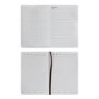 Ежедневник недатированный формат А5,140 листов,клетка,обложка пвх МИКС на резинке,с карманом   45283 - Фото 6