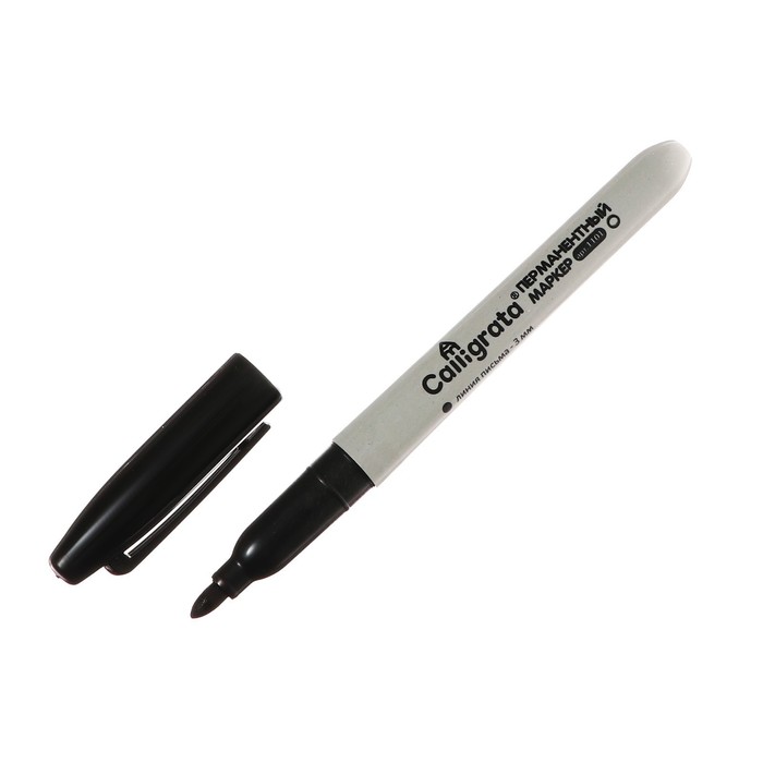 Маркер перманентный 3.0 мм, чёрный - Фото 1