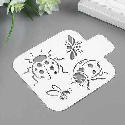 Трафарет пластик «Насекомые» 9×9 см